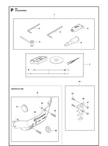 Accessories Diagram and Parts List for 555 2013-01 Husqvarna Chainsaw