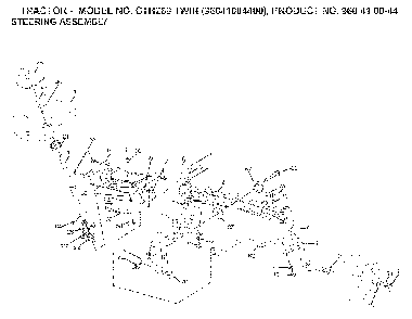 Steering Diagram and Parts List for GTH260TWIN (96041004400, 960410044)(2007-02) Husqvarna Lawn Tractor