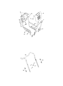 Handle Diagram and Parts List for ST430  Husqvarna Snow Blower