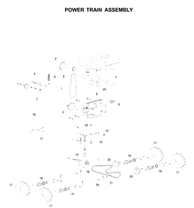 Power Train Diagram and Parts List for SC18 2001-03 Husqvarna Lawn Tractor Accessories