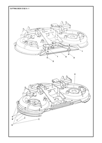 52/132cm Cutting Deck Diagram and Parts List for 132XP500D  Husqvarna Lawn Tractor Accessories