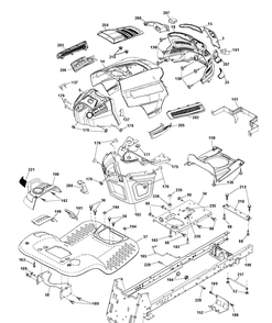 Chassis / Frame Diagram and Parts List for LGT25K54 (96048001200)(2010-12) Husqvarna Lawn Tractor