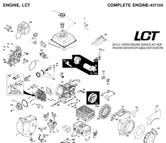 Engine-437199-Euro Diagram and Parts List for 208CCSK 2011-06 Husqvarna Engine