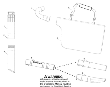 Repair Parts 2 Diagram and Parts List for 125BVX 2008-10 Husqvarna Leaf Blower / Vacuum