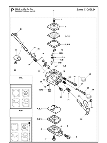 Carburetor 2 Diagram and Parts List for 326LDX 20091800001-Current Husqvarna Edger
