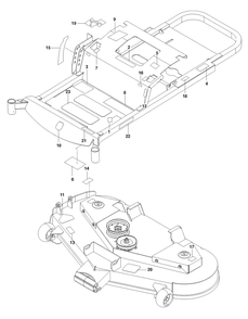 Decals Diagram and Parts List for RZ4221  Husqvarna Lawn Tractor