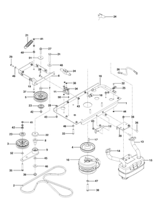 Engine Plate Diagram and Parts List for MZ52 (967277404)(2013-08) Husqvarna Lawn Mower