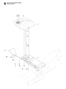 Fuel System Diagram and Parts List for R13AWD (965094601)(2007-01) Husqvarna Lawn Tractor