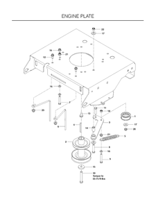 Engine Plate Diagram and Parts List for RZ3016CA (966612302)(2011-03) Husqvarna Lawn Mower