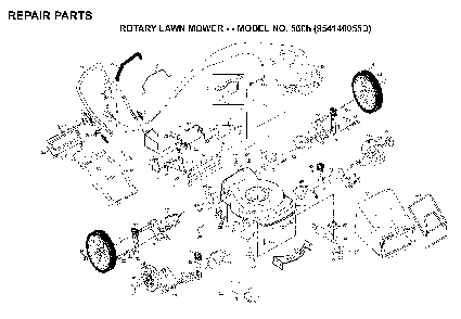 Product Complete Diagram and Parts List for 560H (954140055D)(1999-04) Husqvarna Lawn Mower