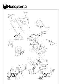 Product Complete Diagram and Parts List for LC146S  Husqvarna Lawn Mower