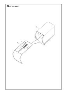 Bagger Diagram and Parts List for LC253S  Husqvarna Lawn Mower
