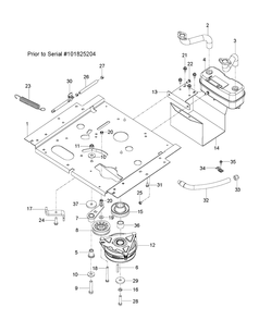 Part Location Diagram of 574734402 Husqvarna PLATE, ENGINE Black