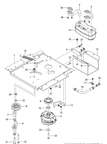 Engine Mounting, Guards And Muffler Diagram and Parts List for Z142 (96792480100)(2018-10) Husqvarna Lawn Mower