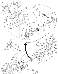 Repair Parts And Auger Housing / Impeller Assm Diagram and Parts List for 1130SBE (96193001703)(2007-09) Husqvarna Snow Blower