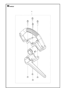 Handle Diagram and Parts List for 131RB  Husqvarna Edger