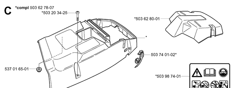 Cover Diagram and Parts List for 365 20051800001-20070900000 Husqvarna Chainsaw