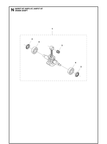 Crankshaft Diagram and Parts List for 545FXAT  Husqvarna Brush Cutter