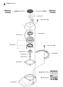 Starter Diagram and Parts List for 123HD60 20070500001-20070900000 Husqvarna Hedge Trimmer