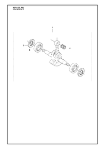 Crankshaft Diagram and Parts List for 455ERANCHER 2009-10 Husqvarna Chainsaw
