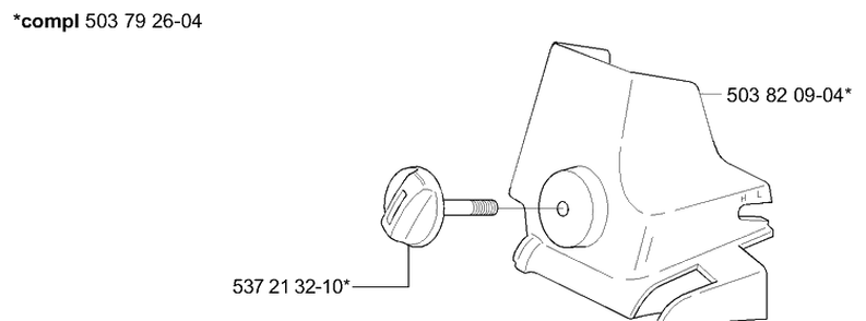 Air Filter Cover Diagram and Parts List for 338XPT 2006-01 Husqvarna Chainsaw
