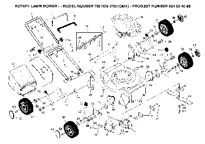 Product Complete Diagram and Parts List for 7021CMA (954224088)(2003-11) Husqvarna Lawn Mower
