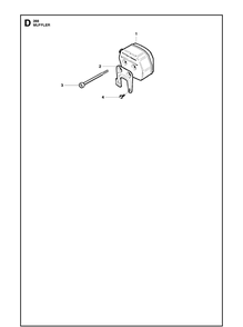 Muffler Diagram and Parts List for 288XP  Husqvarna Chainsaw