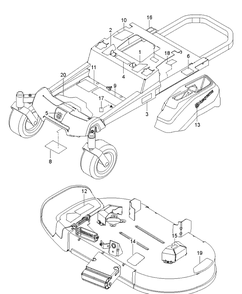 Decals Diagram and Parts List for Z242E (97045870100)(2020-04) Husqvarna Lawn Mower