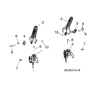 Power steer cables Diagram and Parts List for 96193009703  Husqvarna Snow Blower