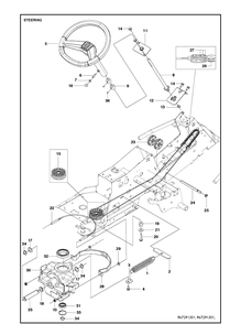 Part Location Diagram of 577960402 Husqvarna Steering wheel