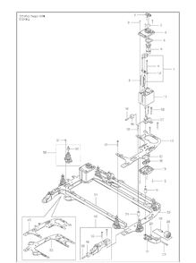 Frame Diagram and Parts List for CEORA  Husqvarna Brush Cutter