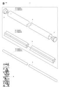 Shaft Diagram and Parts List for 355FXT 20073100001-20082700000 Husqvarna Brush Cutter