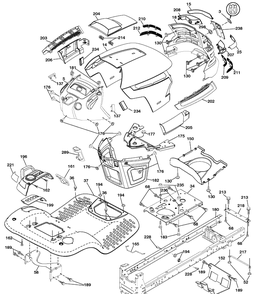 Chassis Diagram and Parts List for LGTH2454 (289580)(2010-03) Husqvarna Lawn Mower