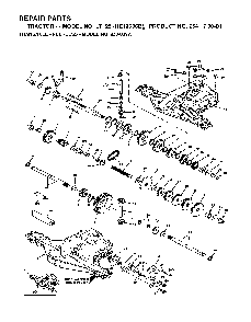 Transmission Diagram and Parts List for LT125 (HE12536B, 954170001)(1996-10) Husqvarna Lawn Tractor