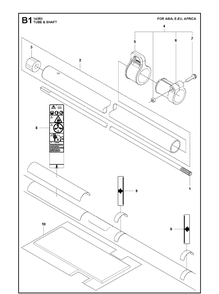 Tube And Shaft  1 Diagram and Parts List for 143RII 20200400001-Current Husqvarna Brush Cutter