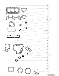 Gasket Kits Diagram and Parts List for HUV4421DXP 2006-11 Husqvarna Lawn Tractor
