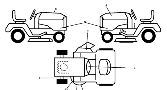Decals Diagram and Parts List for TS242XD  Husqvarna Lawn Tractor