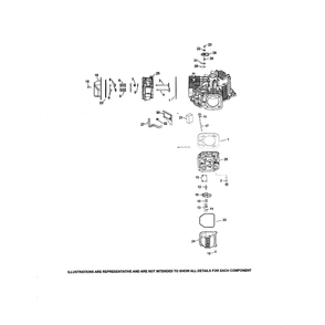 Engine >> Cylinder Head/Breather Diagram and Parts List for 96043020300  Husqvarna Lawn Tractor