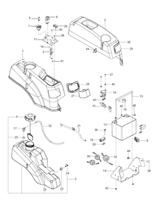 Ignition System Diagram and Parts List for RZ4621BF (96667650100)(2010-09) Husqvarna Lawn Mower