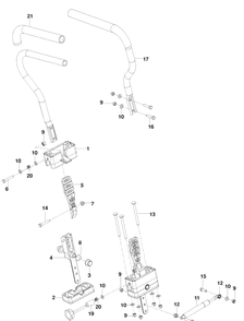 Steering Diagram and Parts List for RZ4219 (96521501)(2010-01) Husqvarna Lawn Mower