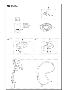 Accessories Diagram and Parts List for 223R 2011 Husqvarna Brush Cutter