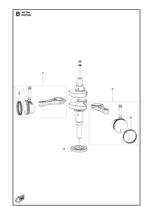 Part Location Diagram of 598599501 Husqvarna Piston Assy