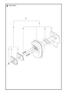 Muffler Diagram and Parts List for 240E (TRIOBRAKE)(20100100001-20102300000) Husqvarna Chainsaw