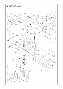 Blade Block Diagram and Parts List for SOFFCUT150D (2010 3000001 & Above)(2010-10) Husqvarna Circular Saw