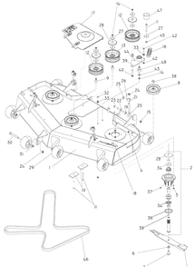 52 Inch Deck Diagram and Parts List for LZ6130 (968999675)(2007-12) Husqvarna Lawn Mower