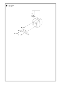 Muffler Diagram and Parts List for 390XP-XPG-XPW (EPA)(20101800001 - 20111800000) Husqvarna Chainsaw