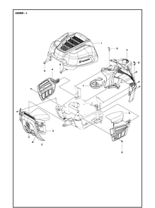 Cover Diagram and Parts List for R112C (967178402)(2021-01) Husqvarna Lawn Mower