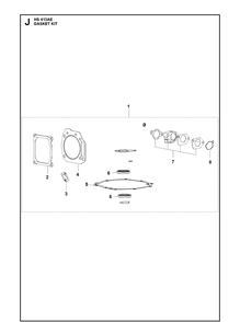Gasket Kit Diagram and Parts List for 529666001 2021-01 Husqvarna Engine