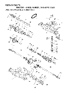 Transmission Diagram and Parts List for LR110 (954001232C)(1995-08) Husqvarna Lawn Tractor