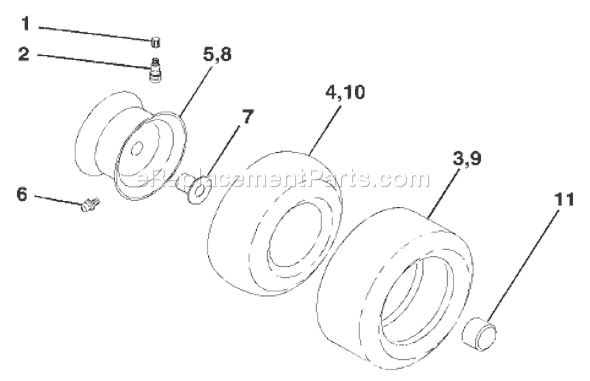 Page J Diagram and Parts List for LTH1342C (954567031) (2001-11) Husqvarna Lawn Tractor